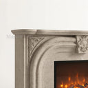 Limestone electric fireplace in Moonlight Beige Limestone - Image 5