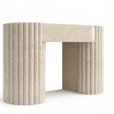 Modern limestone fireplace in Moonlight Beige Limestone - Image 5