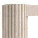 Modern limestone fireplace in Moonlight Beige Limestone - Image 7