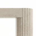 Modern limestone fireplace in Moonlight Beige Limestone - Image 6