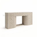 Limestone electric fireplace in Moonlight Beige Limestone - Image 4