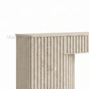 Limestone electric fireplace in Moonlight Beige Limestone - Image 5