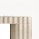Limestone electric fireplace in Moonlight Beige Limestone - Image 6
