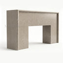 Modern limestone fireplace in Moonlight Beige Limestone - Image 5