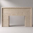 Modern limestone fireplace in Moonlight Beige Limestone - Image 2