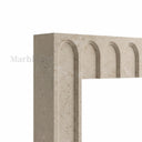 Modern limestone fireplace in Moonlight Beige Limestone - Image 6
