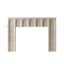 Modern limestone fireplace in Moonlight Beige Limestone - Image 3