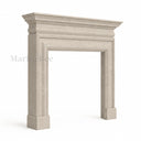 Limestone fireplace surround in Moonlight Beige Limestone - Image 4
