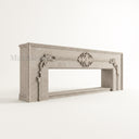 Modern limestone fireplace in Moonlight Beige Limestone - Image 5