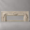 Modern limestone fireplace in Moonlight Beige Limestone - Image 2