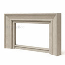 Modern limestone fireplace in Moonlight Beige Limestone - Image 4