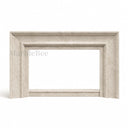 Modern limestone fireplace in Moonlight Beige Limestone - Image 3