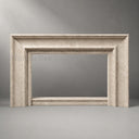 Modern limestone fireplace in Moonlight Beige Limestone - Image 2