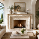 Limestone fireplace for sale in Moonlight Beige Limestone - Image 1