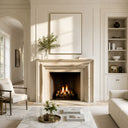 Cream Marble fireplace in Crema Marfil Premium - Image 1