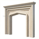 Ivory Marfil Marble fireplace in Crema Marfil Premium - Image 4