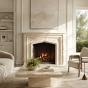 Ivory Marfil Marble fireplace in Crema Marfil Premium - Image 1