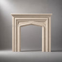 Ivory Marfil Marble fireplace in Crema Marfil Premium - Image 2