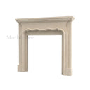 Ivory color Marble fireplace in Crema Marfil Premium - Image 4