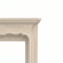 Ivory color Marble fireplace in Crema Marfil Premium - Image 5
