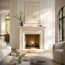 Ivory Beige Marble fireplace in Crema Marfil Premium - Image 1