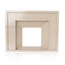 Modern Marble fireplace for sale in Crema Marfil Premium - Image 4