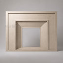 Modern Marble fireplace for sale in Crema Marfil Premium - Image 2