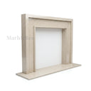 Marble fireplace for sale in Crema Marfil Premium - Image 3