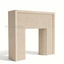 Modern Marble fireplace mantel in Crema Marfil Premium - Image 5