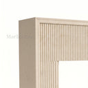 Modern Marble fireplace mantel in Crema Marfil Premium - Image 7
