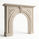 French Marble fireplace mantel in Crema Marfil Premium - Image 3