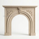 French Marble fireplace mantel in Crema Marfil Premium - Image 4