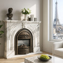 Italian Volakas Marble Mantel 47" Tall