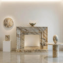 Marble Fireplace Surround Italian Valgri White 47.24" Tall