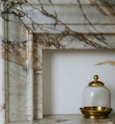 Marble Fireplace Surround Italian Valgri White 47.24" Tall