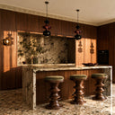 marble crown moulding in Pearl Linen limestone - Image 3