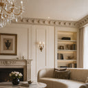marble crown moulding in Pearl Linen limestone - Image 2
