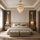 marble crown moulding in Pearl Linen limestone - Image 2