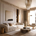 marble crown moulding in Pearl Linen limestone - Image 3