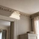 marble crown moulding in Pearl Linen limestone - Image 4