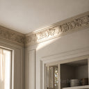marble crown moulding in Pearl Linen limestone - Image 3