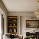 marble crown moulding in Pearl Linen limestone - Image 2