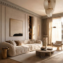 marble crown moulding in Pearl Linen limestone - Image 2