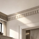 marble crown moulding in Pearl Linen limestone - Image 3