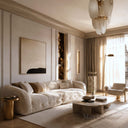 marble crown moulding in Pearl Linen limestone - Image 3
