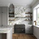 marble cornice in Li River White Marble - Image 1