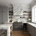 stone crown moulding in Li River White Marble - Image 5