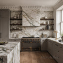 marble crown moulding in Li River White Marble - Image 1