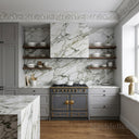 stone crown moulding in Li River White Marble - Image 3