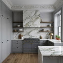 marble crown moulding in Li River White Marble - Image 3